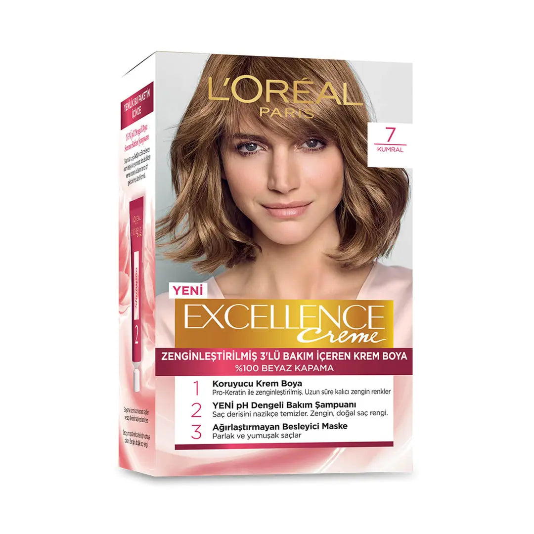 L'Oreal Paris Excellence Creme Hair Color 7 Blonde by Beauty Care Bag