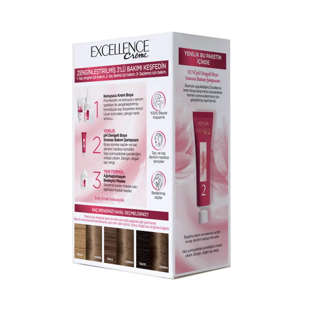 L'Oreal Paris Excellence Creme Hair Color 6-1 Ash Light Brown by Beauty Care Bag