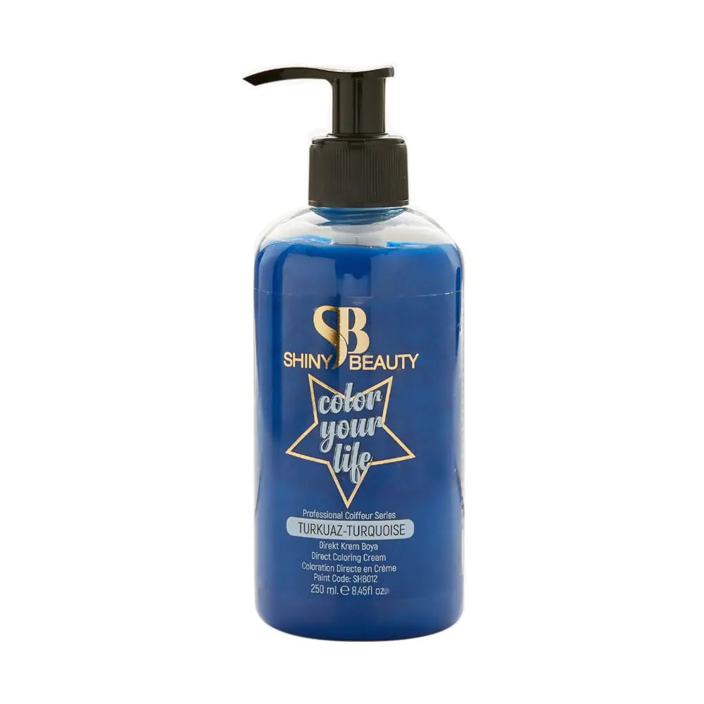 Shiny Beauty Turquoise Hair Color for Vibrant Tones 250ml by Beauty Care Bag