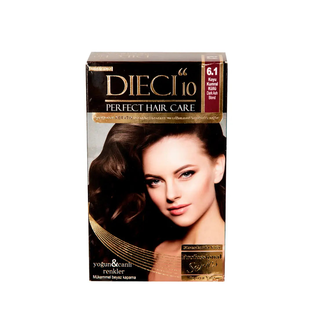 Dieci Perfect Kit Hair Color 6-1 Dark Ash Blonde by Beauty Care Bag