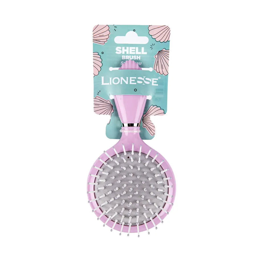 Lionesse Oyster Hair Brush Pink Detangling Tool 1 pc by Beauty Care Bag