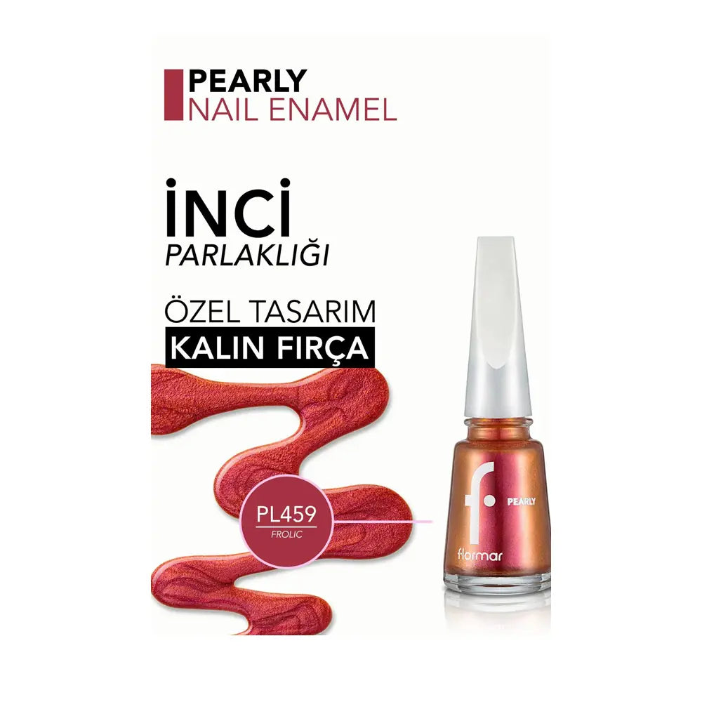 Flormar Pearly Nail Polish PL459 Frolic Pearlescent Finish by Beauty Care Bag