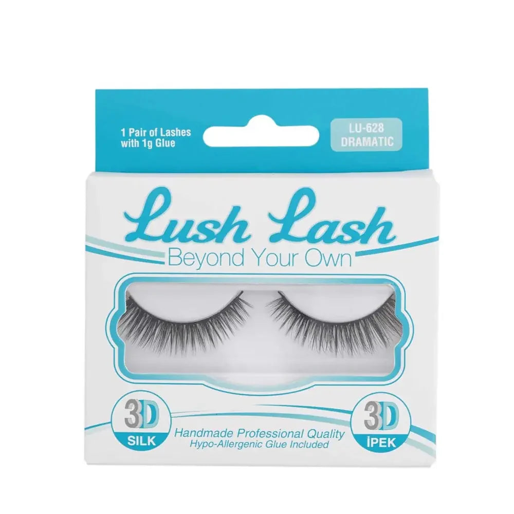 Lush Lash 3D Silk Lashes Dramatic Volume False Eyelashes by Beauty Care Bag