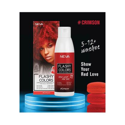 Neva Flashy Colors Semi-Permanent Hair Dye in Red 100ml by Beauty Care Bag