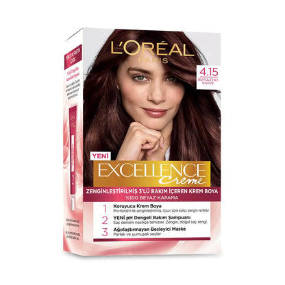 L'Oreal Excellence Creme Hair Color 4-15 Rich Brown by Beauty Care Bag