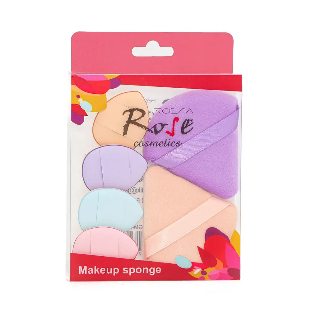Rose 6-Piece Makeup Sponge Set for Flawless Blending by Beauty Care Bag