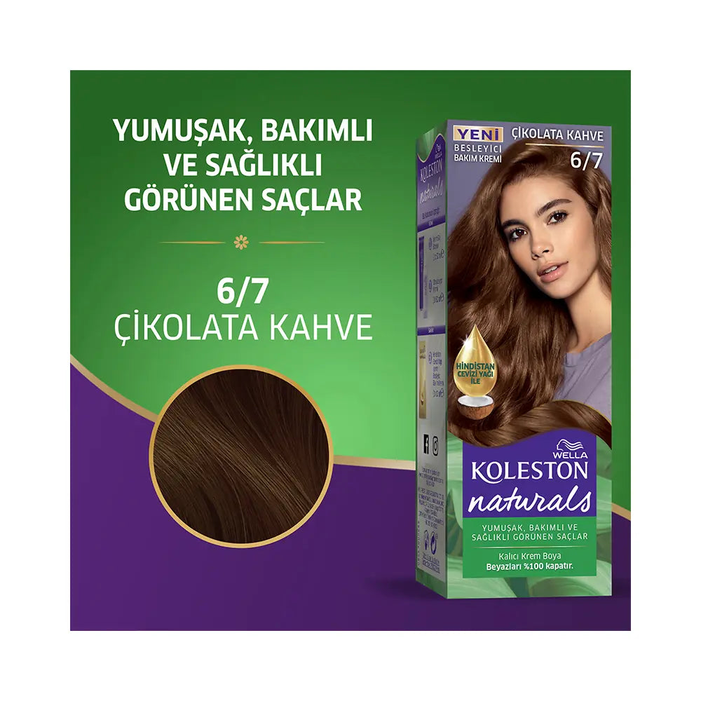 Wella Koleston Naturals Maxi 6/7 Chocolate Brown Hair Dye by Beauty Care Bag