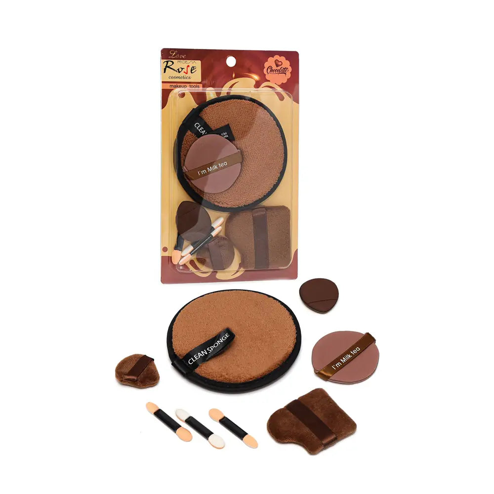 Rose Chocolate Makeup Sponge Set RF101 - 3 Pcs by Beauty Care Bag