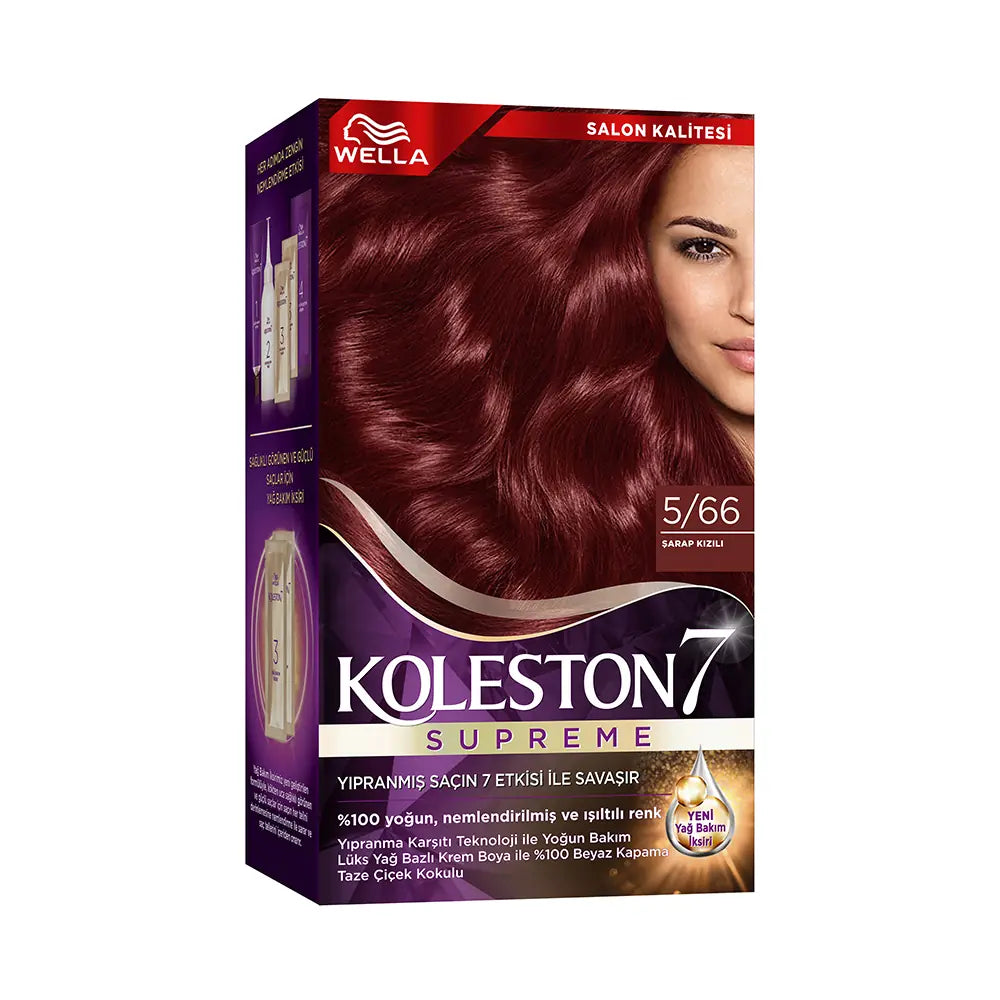Wella Koleston Kit 5/66 Permanent Hair Dye in Wine Red by Beauty Care Bag