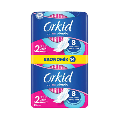 Orkid Ultra Extra Long Sanitary Pads Economy Pack 14 Count by Beauty Care Bag