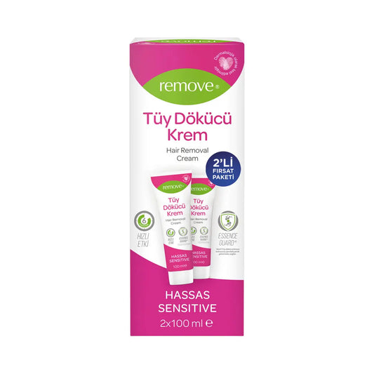 Remove Hair Removal Cream for Sensitive Skin 100 ml x 2 Pack by Beauty Care Bag