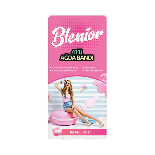 Blenior Sensitive Skin Ready Wax Strips 41-Pack by Beauty Care Bag