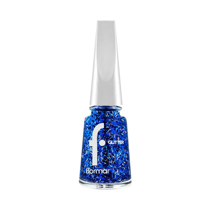 Flormar Glitter Nail Enamel GL07 Saphire Shine 11ml by Beauty Care Bag