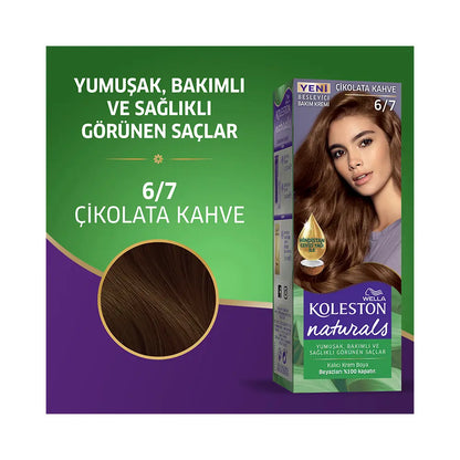 Wella Koleston Naturals Maxi 6/7 Chocolate Brown Hair Dye by Beauty Care Bag