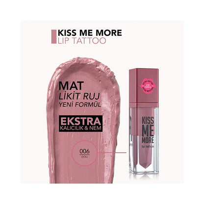 Flormar Kiss Me More Matte Liquid Lipstick 006 Doll by Beauty Care Bag