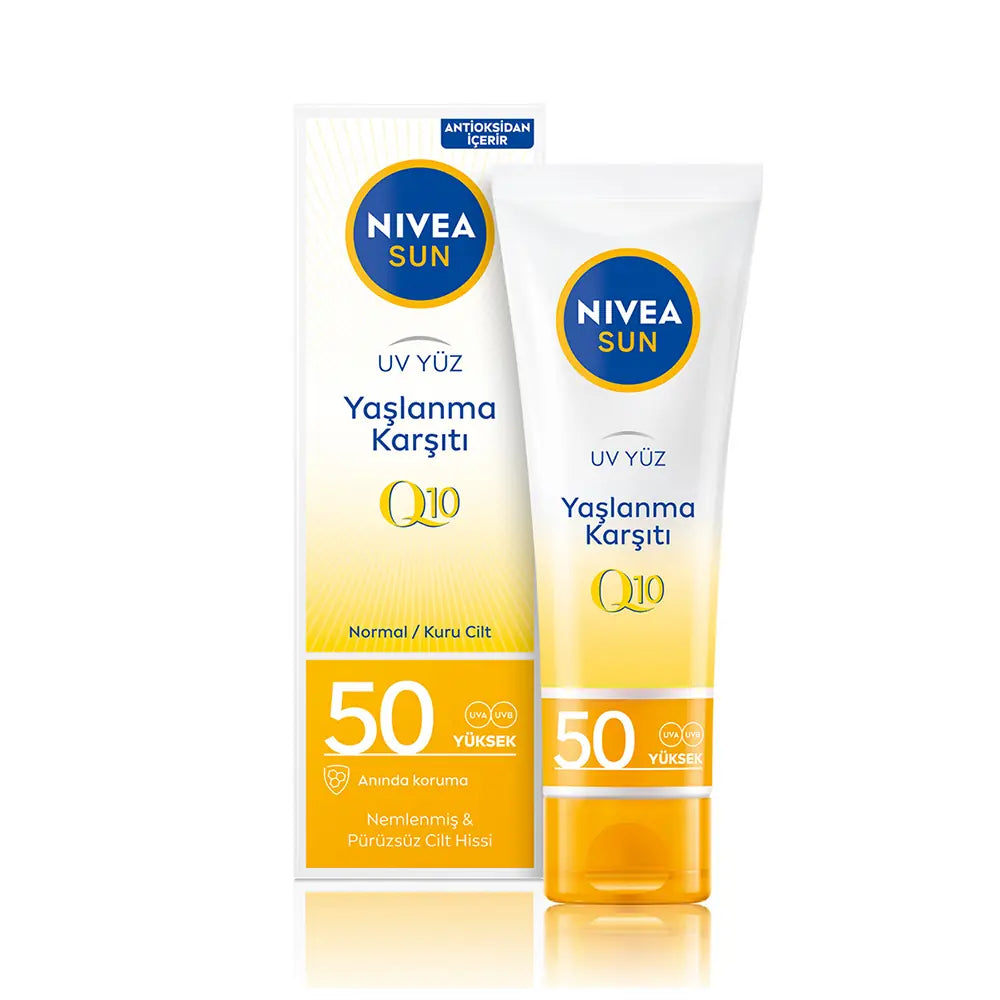 Nivea Sun Q10 Anti-Aging Face Cream for Sun Protection 50ml by Beauty Care Bag