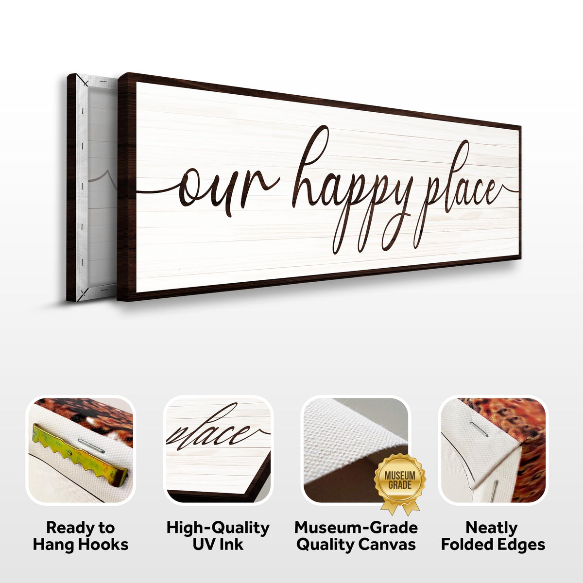 Our Happy Place Sign II by Tailored Canvases