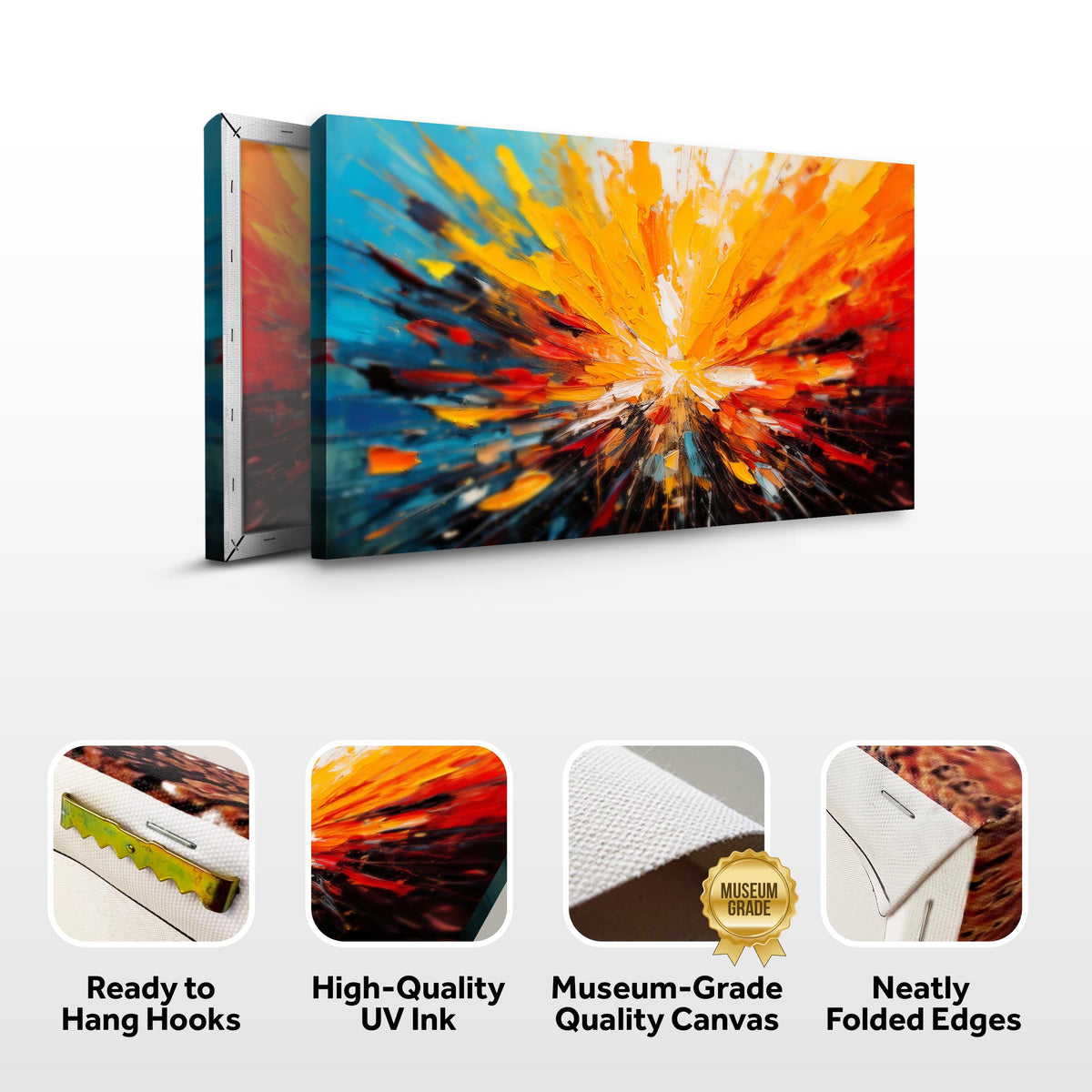Modern Color Burst Wall Art by Tailored Canvases