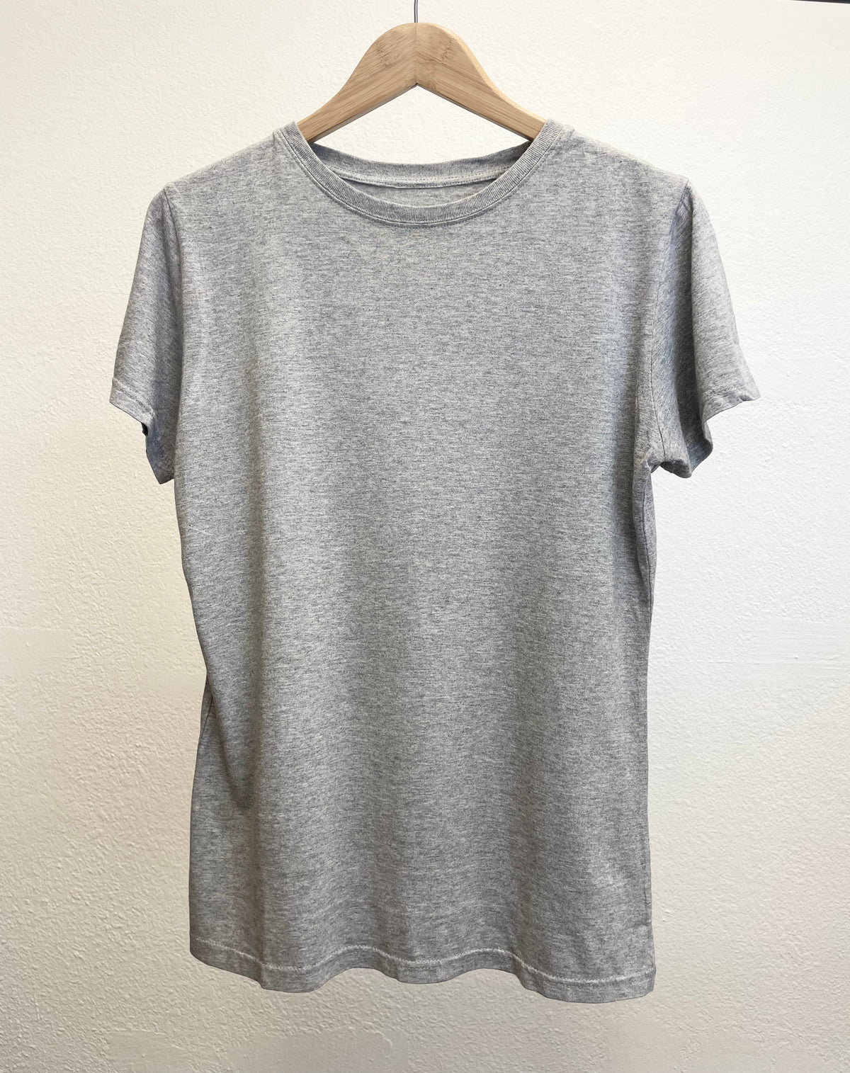 Women's heather grey bamboo crew neck T-shirt – view 2