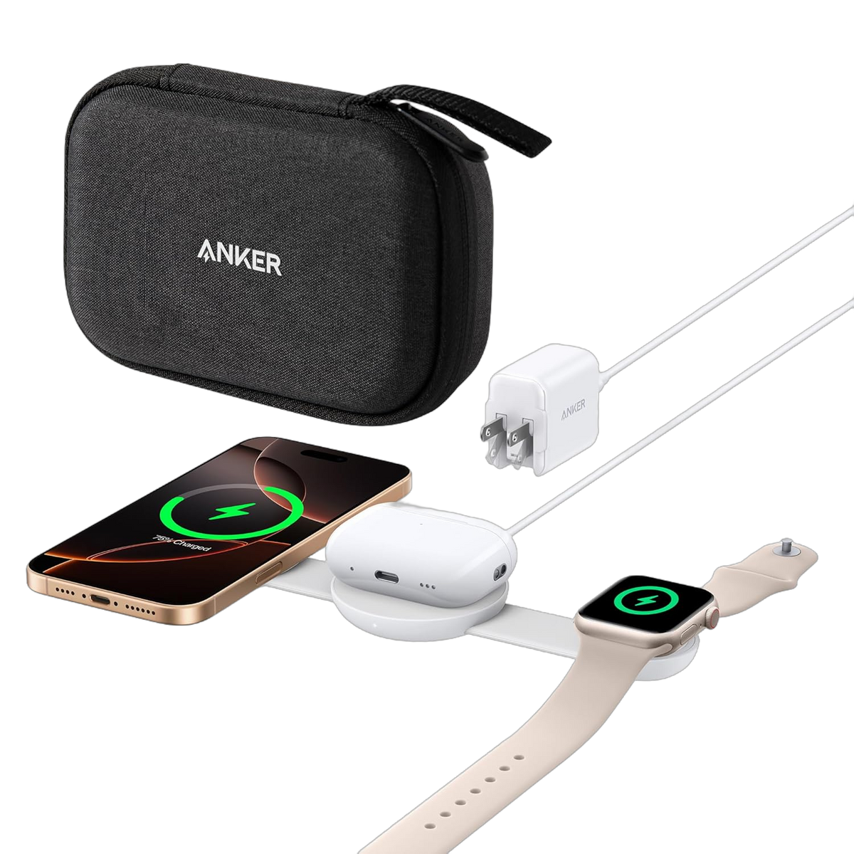 Anker MagGo Wireless Charging Station (3-in-1, Foldable Pad) by Anker