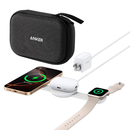 Anker MagGo Wireless Charging Station (3-in-1, Foldable Pad) by Anker