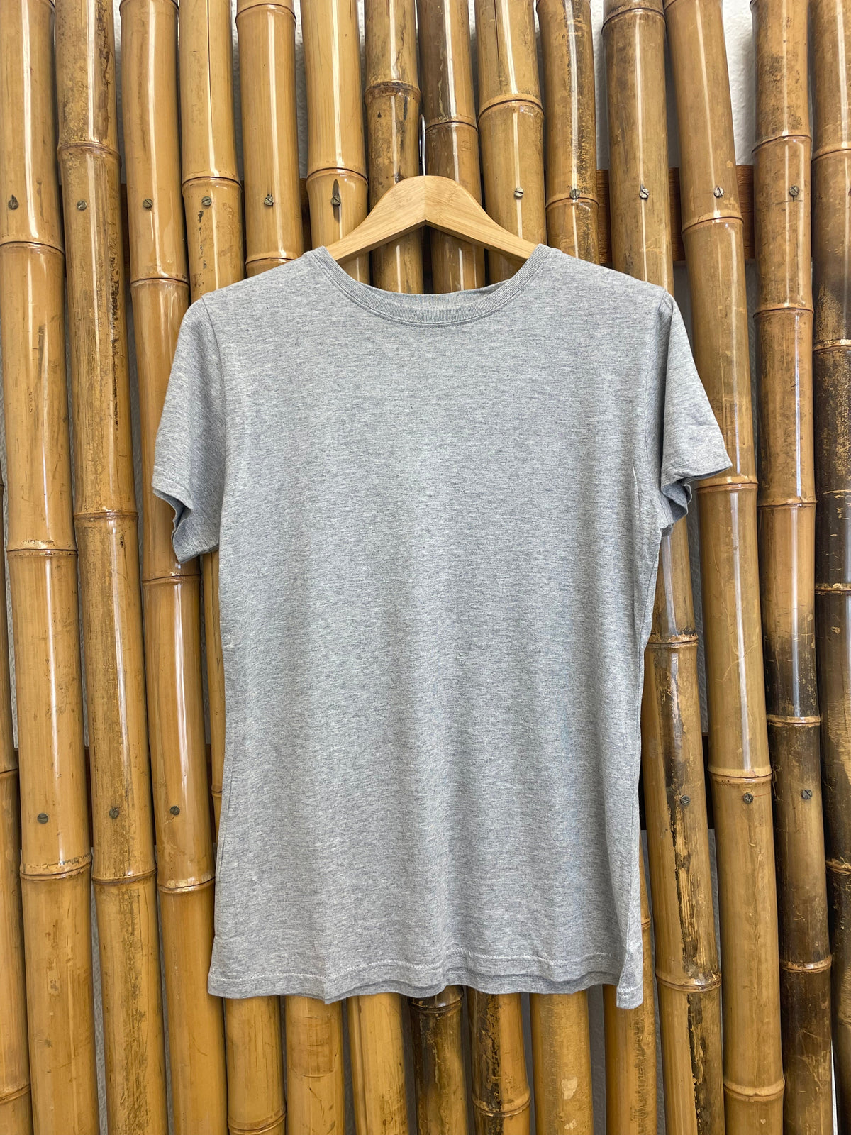 Women's heather grey bamboo crew neck T-shirt – view 3