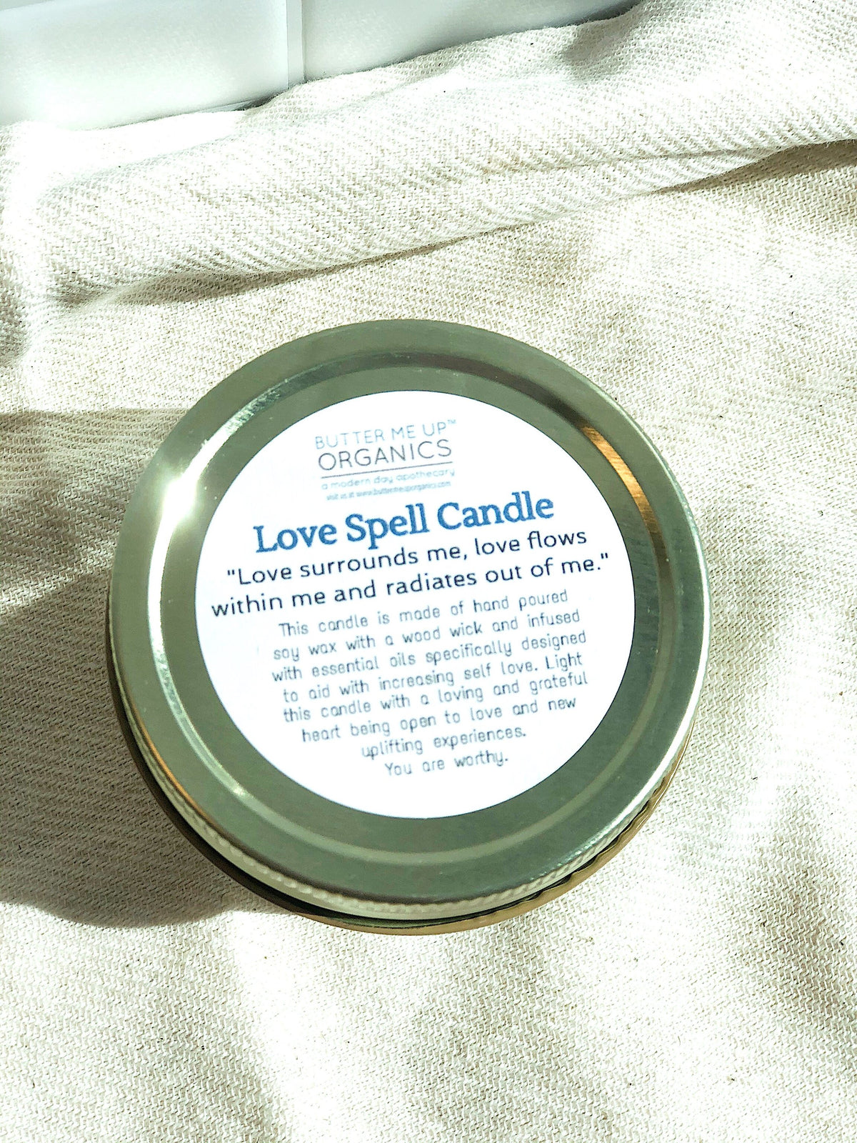 Love Spell / Intention Candle/ Ritual Candle / Love and Light / Rose by White Smokey