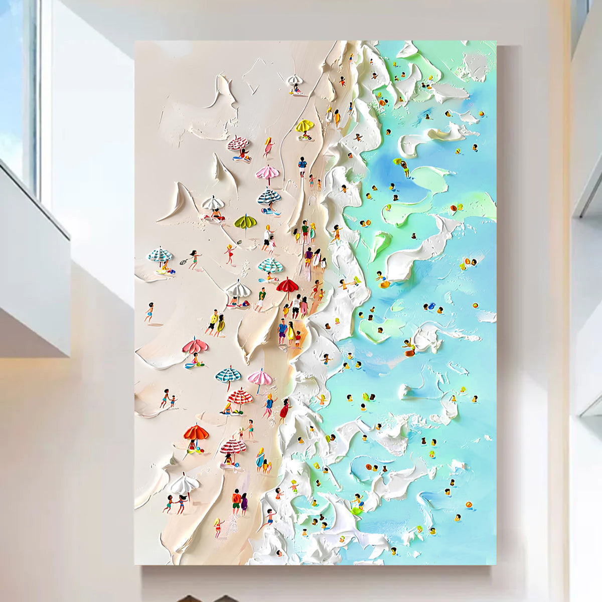 Beachfront Painting Coastal Wall Art by Tailored Canvases