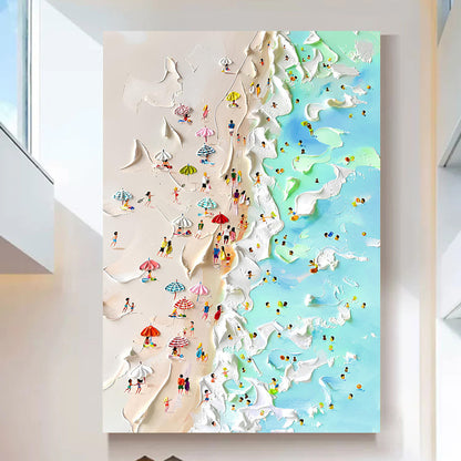 Beachfront Painting Coastal Wall Art by Tailored Canvases
