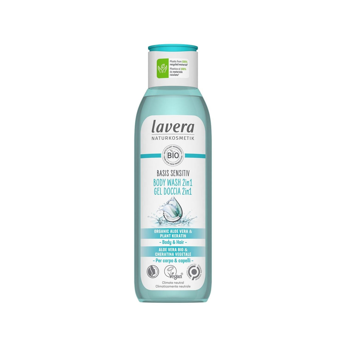 Lavera Basis Sensitiv: 2-in-1 Natural Shower Gel for Sensitive Skin - Organic Body Wash, Mild & Gentle Cleansing (8.45 fl oz) by Beauty Care Bag