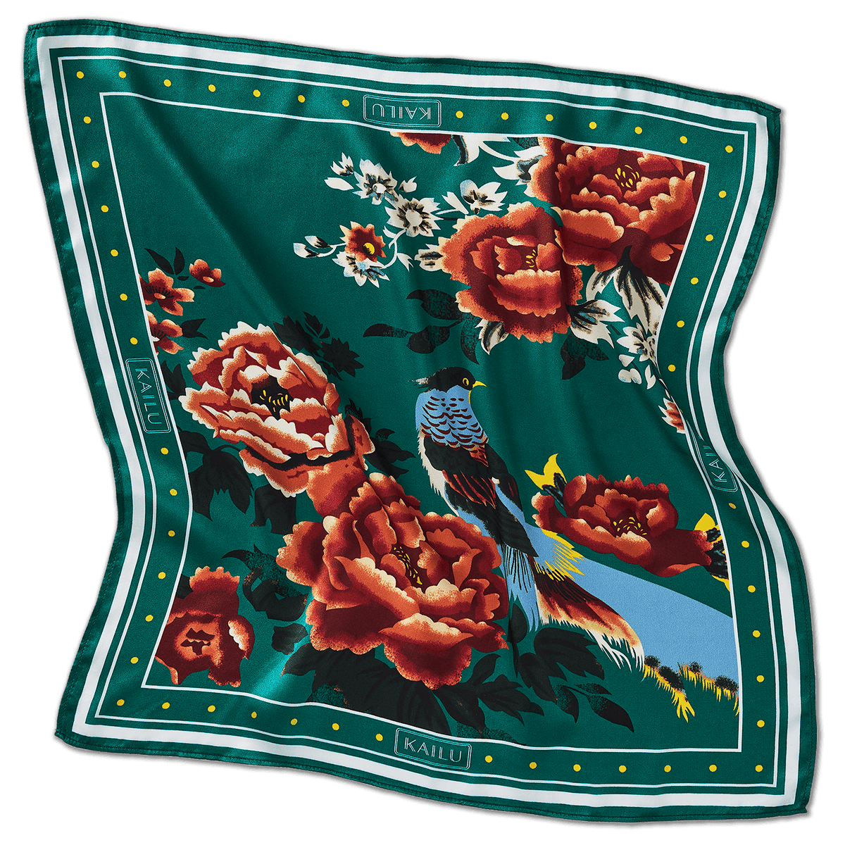 KAILU Imperial Bloom Silk Scarf – Luxury Accessory by KAILU