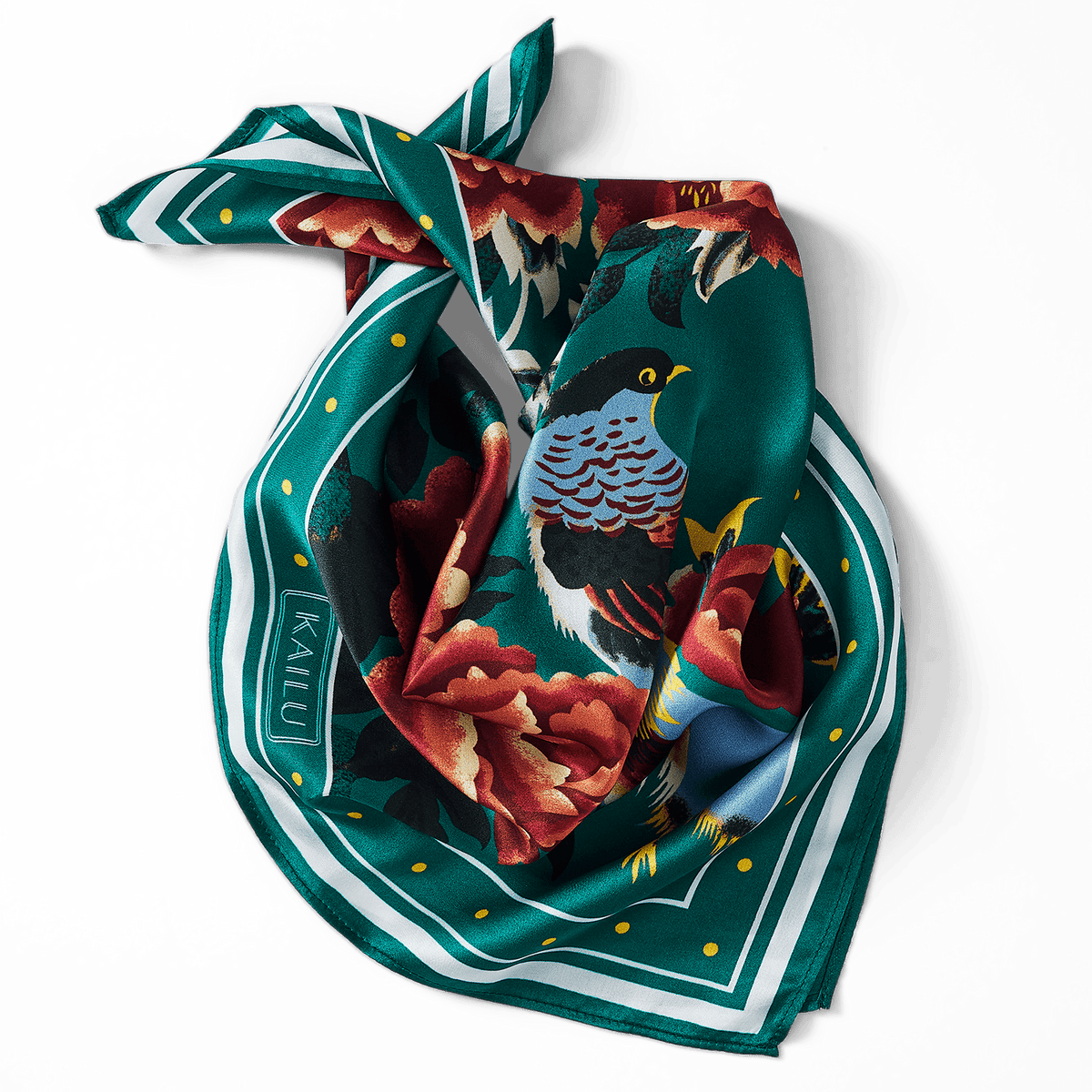 KAILU Imperial Bloom Silk Scarf – Luxury Accessory by KAILU