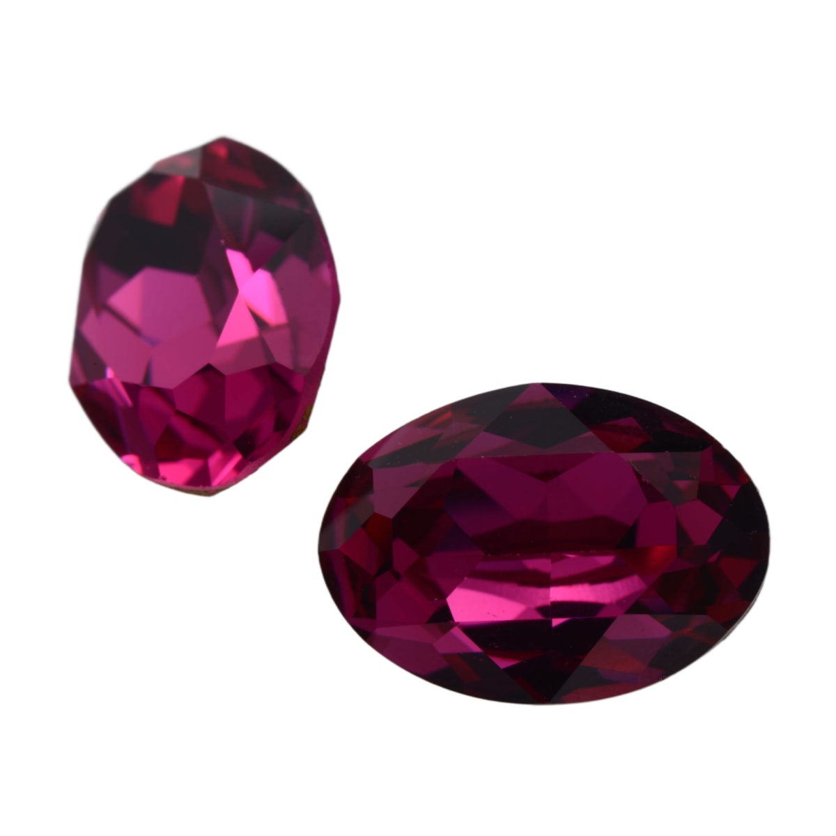 Swarovski Crystal 4140 9x5mm Oval Faceted Stone - Fuchsia by Continental Bead Suppliers