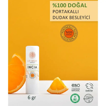 Incia Orange Nourishing Lip Balm with Shea Butter 6g by Beauty Care Bag
