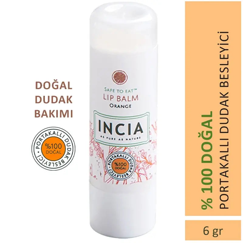 Incia Orange Nourishing Lip Balm with Shea Butter 6g by Beauty Care Bag