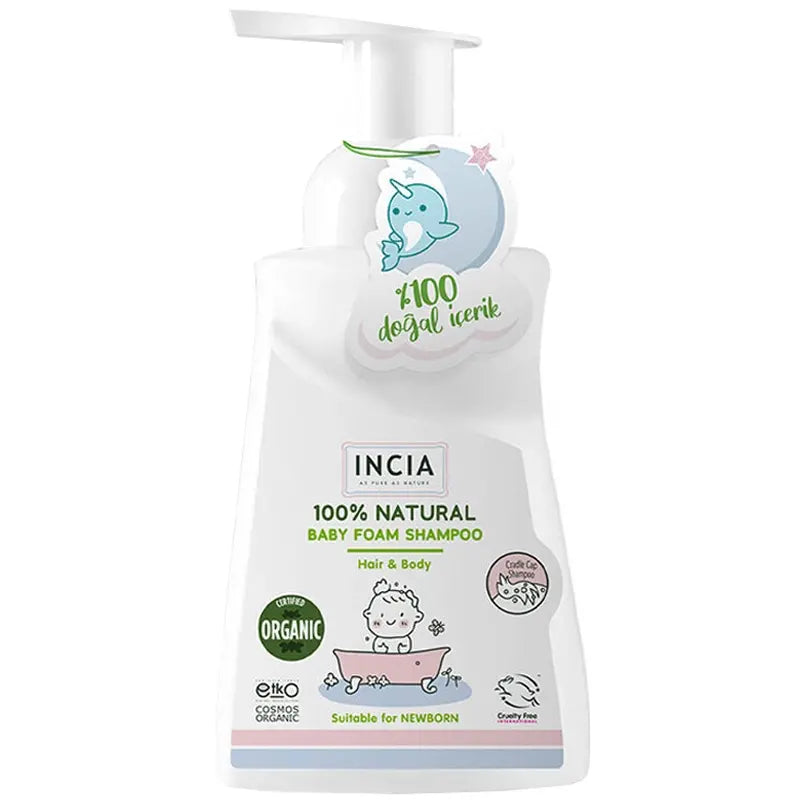 Incia Natural Baby Foam Shampoo for Cradle Cap 200ml by Beauty Care Bag