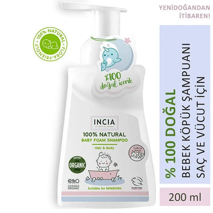 Incia Natural Baby Foam Shampoo for Cradle Cap 200ml by Beauty Care Bag
