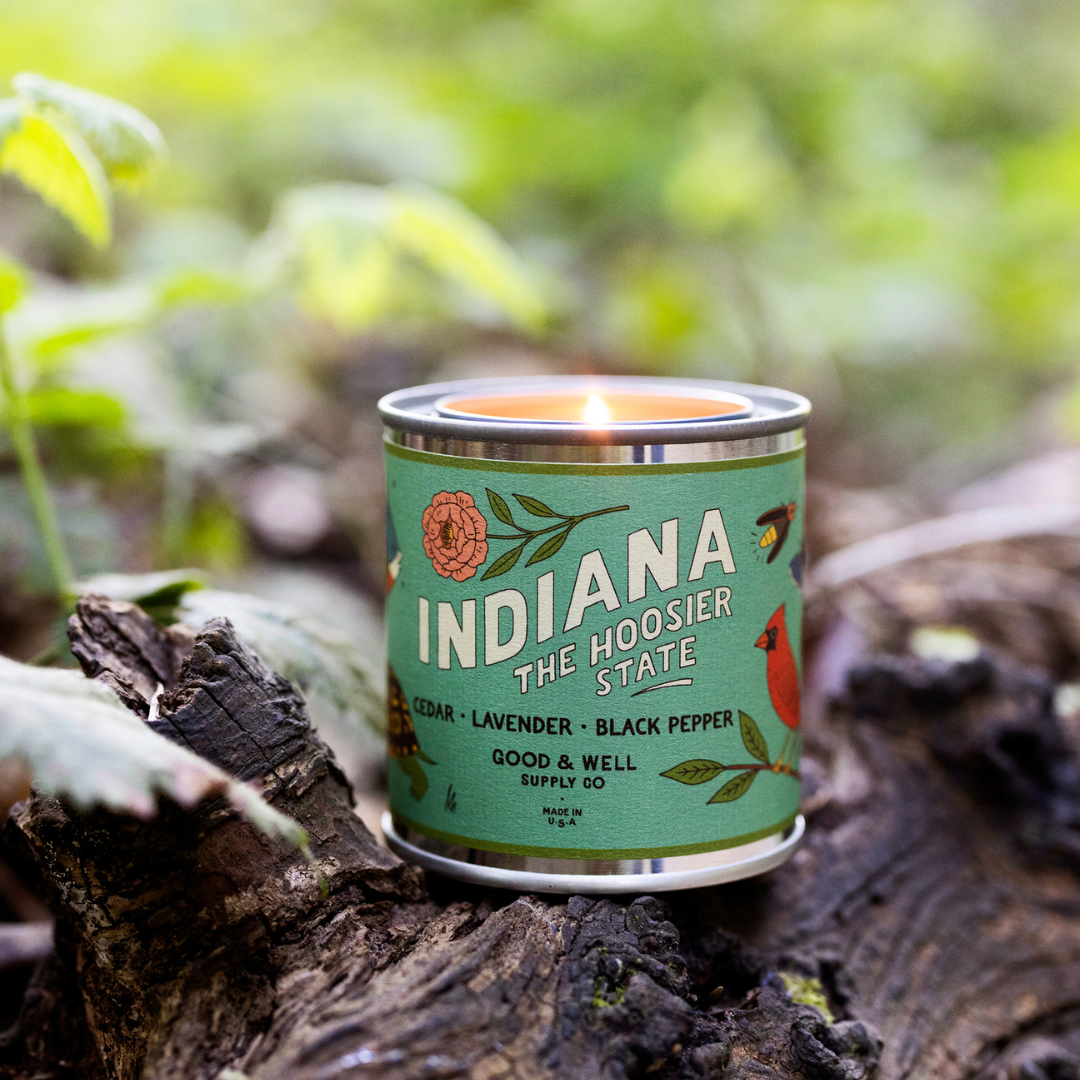 Indiana State Candle by Good & Well Supply Co.