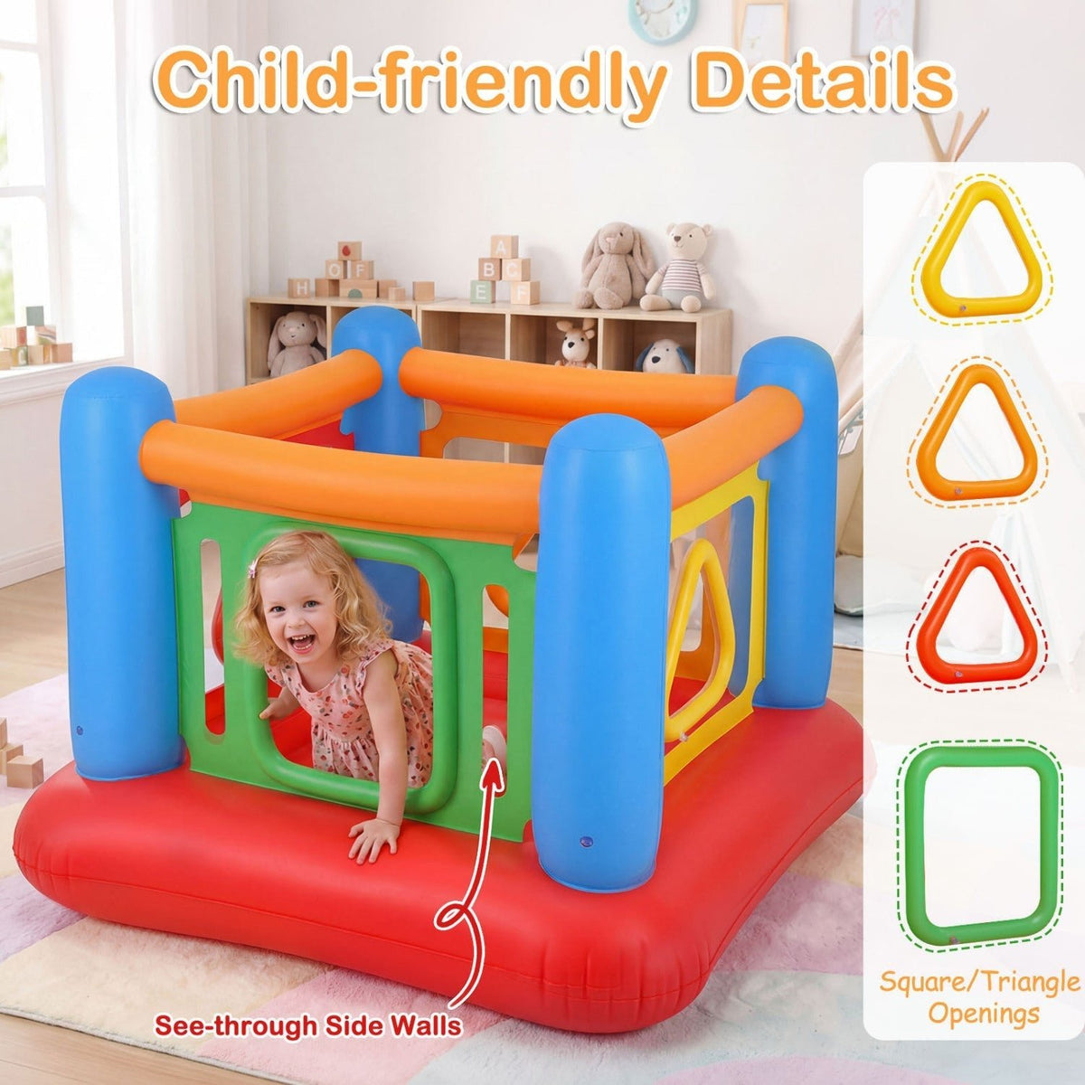 Inflatable Bounce House for Kids with Transparent Side WallsBounce HouseTorqelo.com