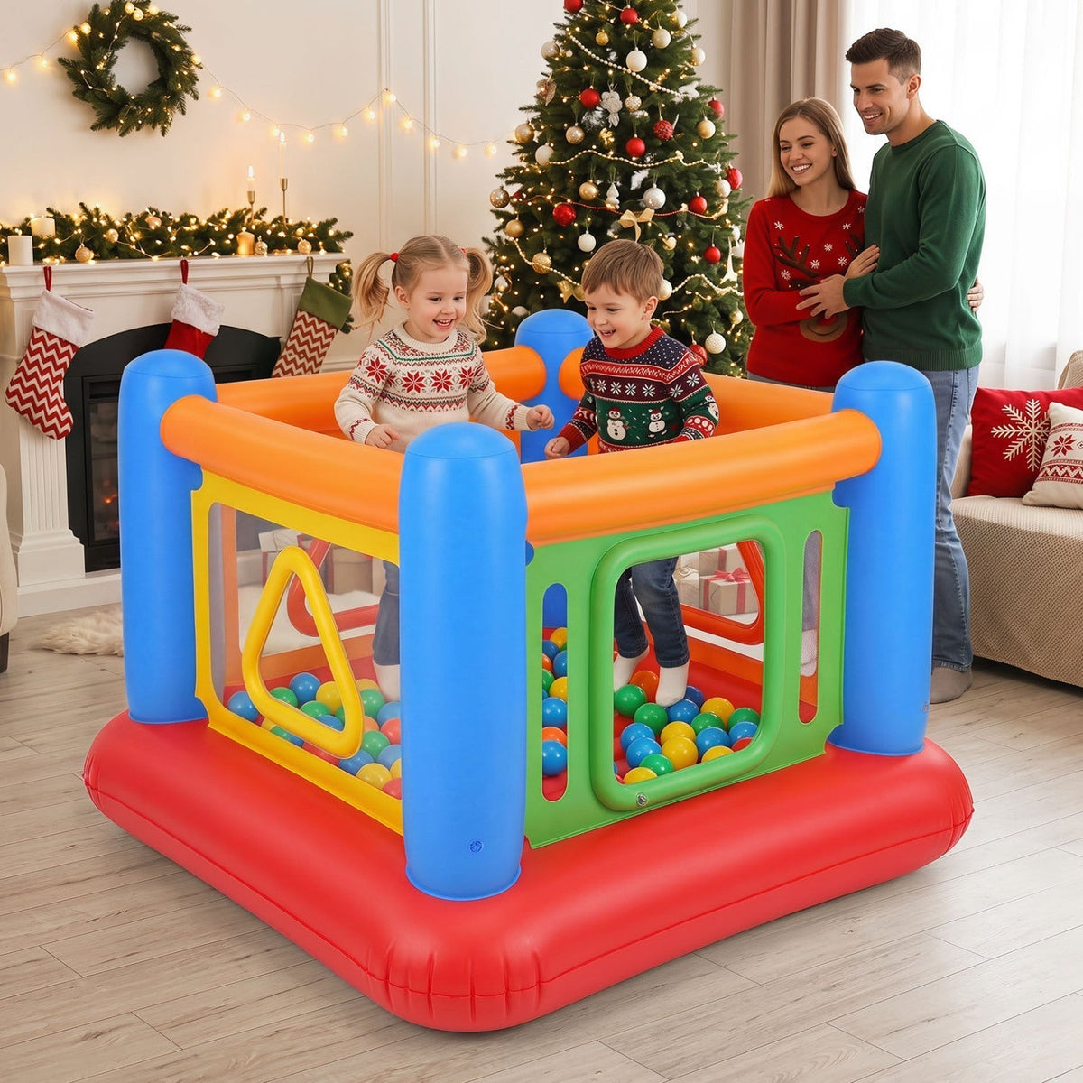 Inflatable Bounce House for Kids with Transparent Side WallsBounce HouseTorqelo.com