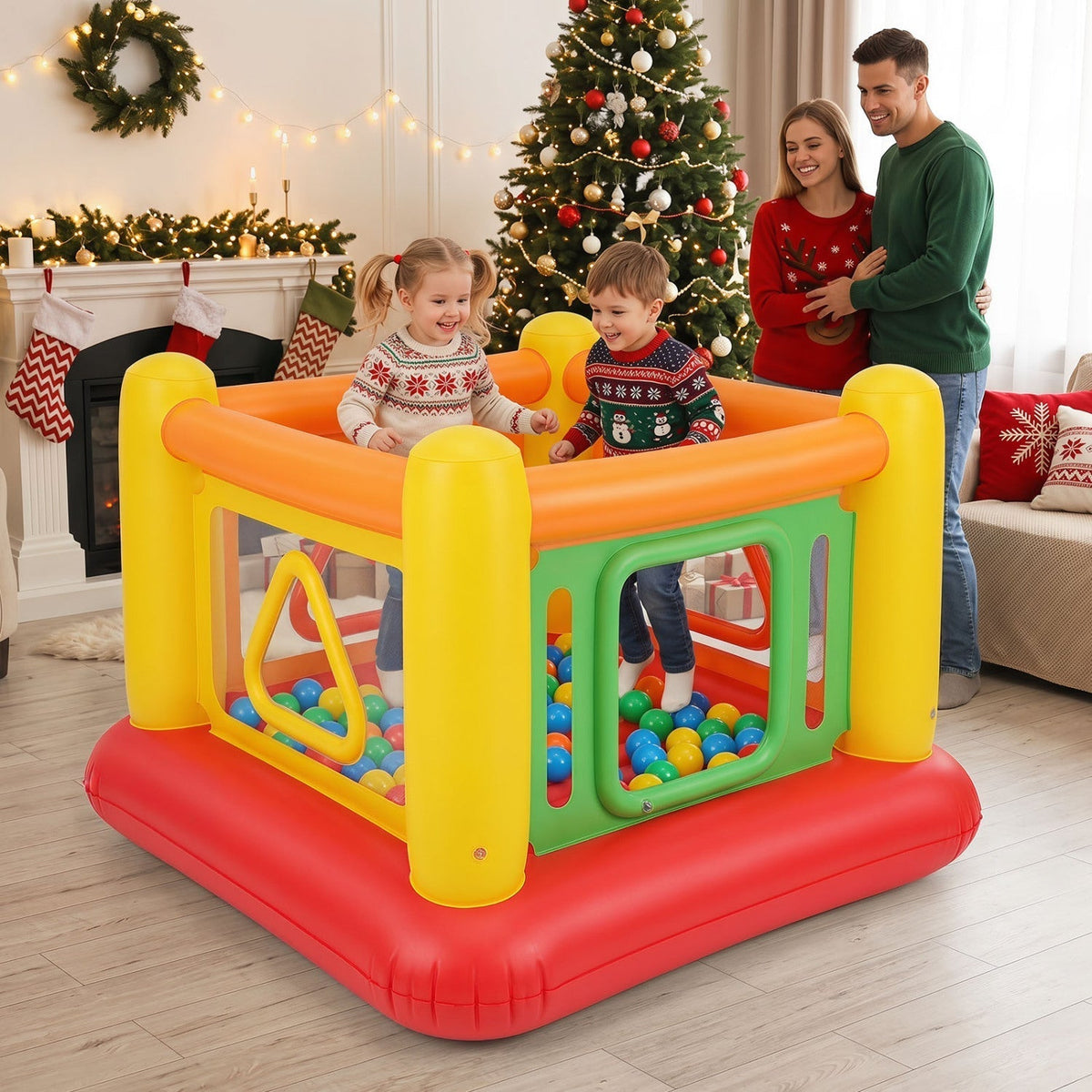 Inflatable Bounce House for Kids with Transparent Side WallsBounce HouseTorqelo.com