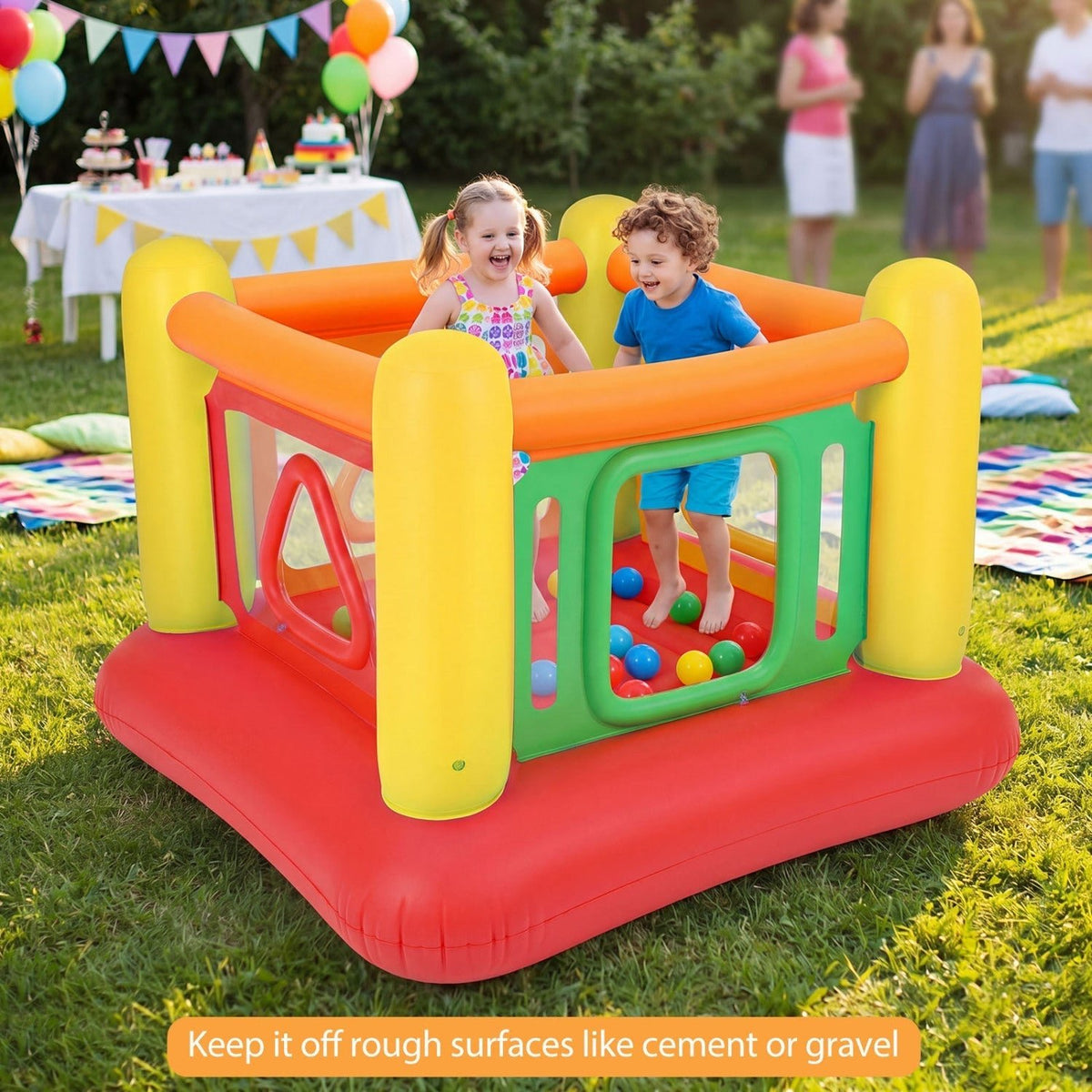 Inflatable Bounce House for Kids with Transparent Side WallsBounce HouseTorqelo.com