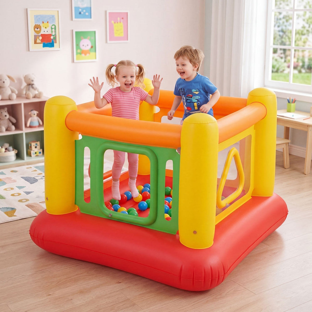 Inflatable Bounce House for Kids with Transparent Side WallsBounce HouseTorqelo.com