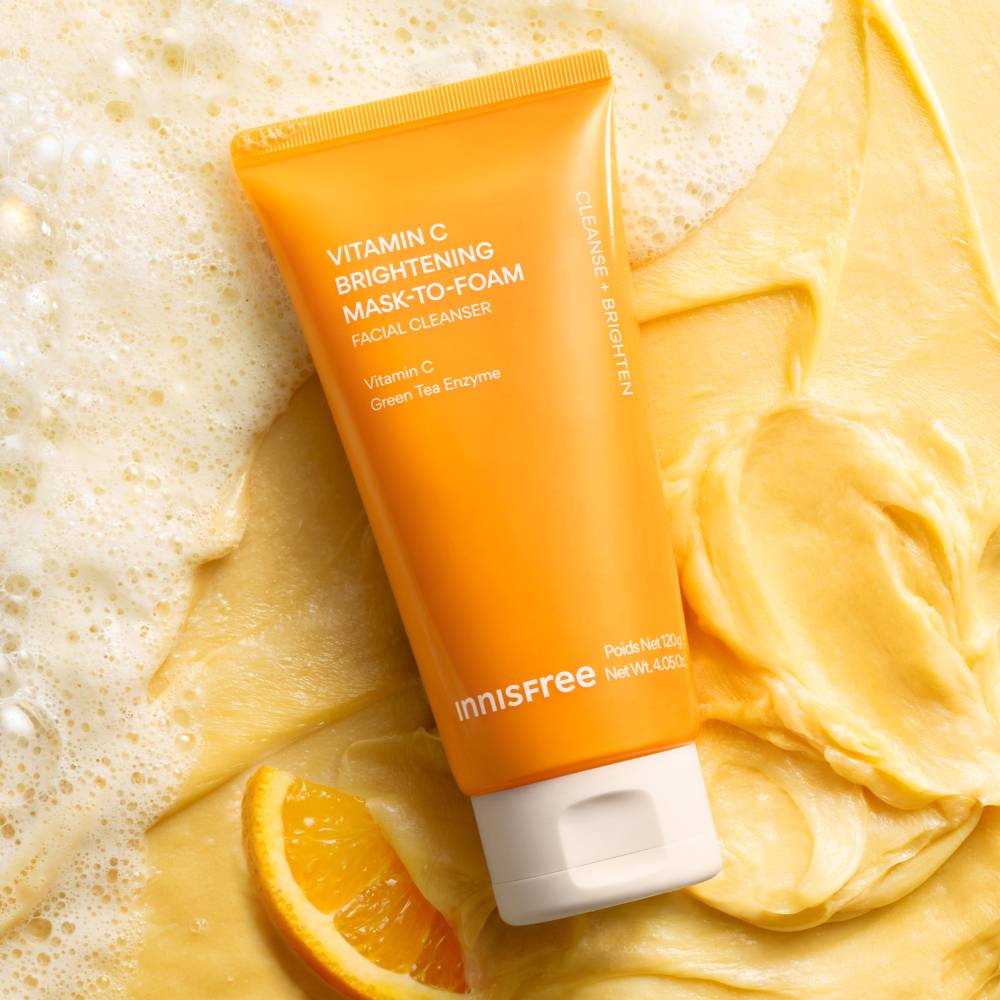 innisfree Vitamin C Brightening Mask-To-Foam Facial Cleanser 120g by Seoulia