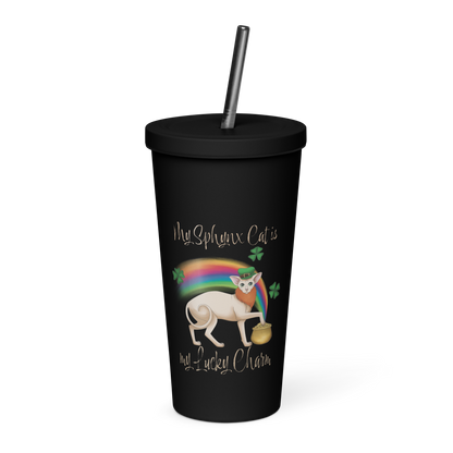 "MY SPHYNX CAT IS MY LUCKY CHARM" - TUMBLER by ReNewedPet