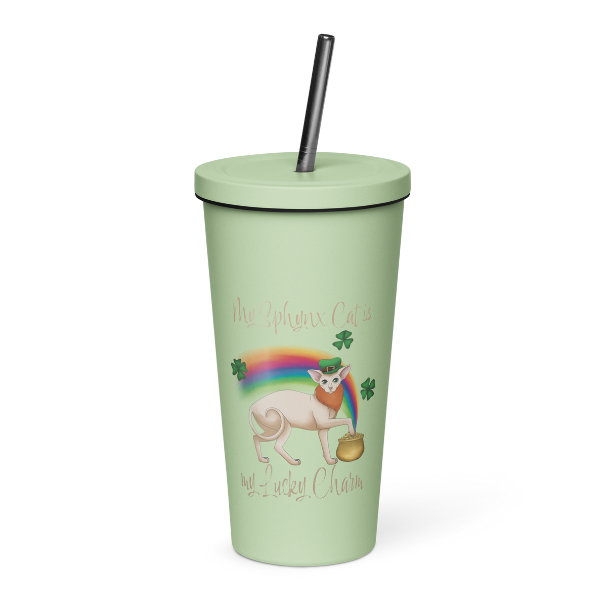 "MY SPHYNX CAT IS MY LUCKY CHARM" - TUMBLER by ReNewedPet