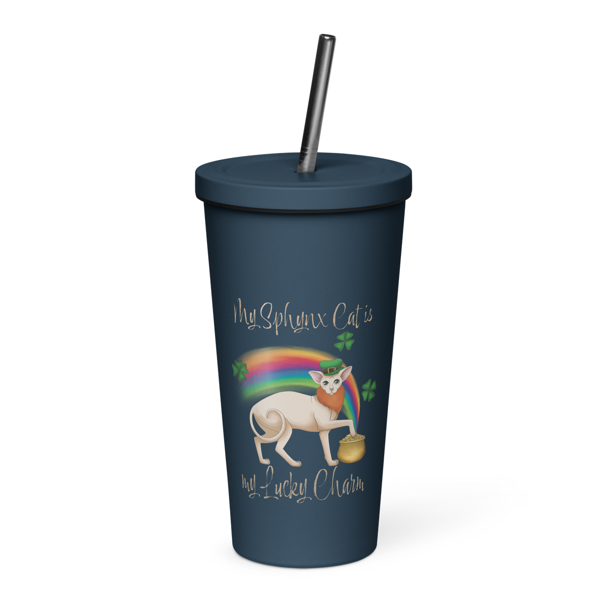 "MY SPHYNX CAT IS MY LUCKY CHARM" - TUMBLER by ReNewedPet