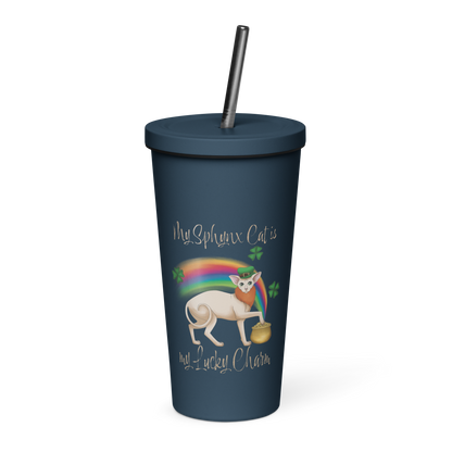 "MY SPHYNX CAT IS MY LUCKY CHARM" - TUMBLER by ReNewedPet