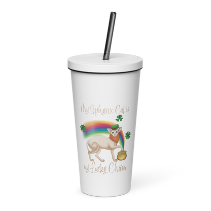 "MY SPHYNX CAT IS MY LUCKY CHARM" - TUMBLER by ReNewedPet
