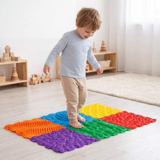 Interlocking Sensory Mats 6-Piece Set with Textured SurfacesBaby Gyms & PlaymatsTorqelo.com